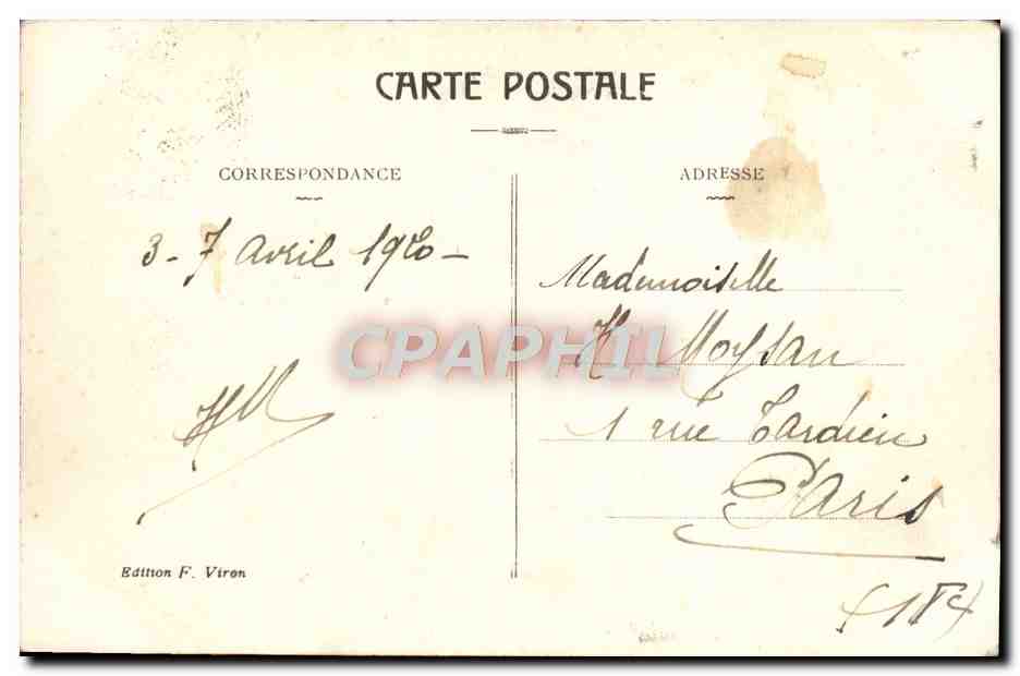 CPA Lourdes Vue Plongeante — Verso