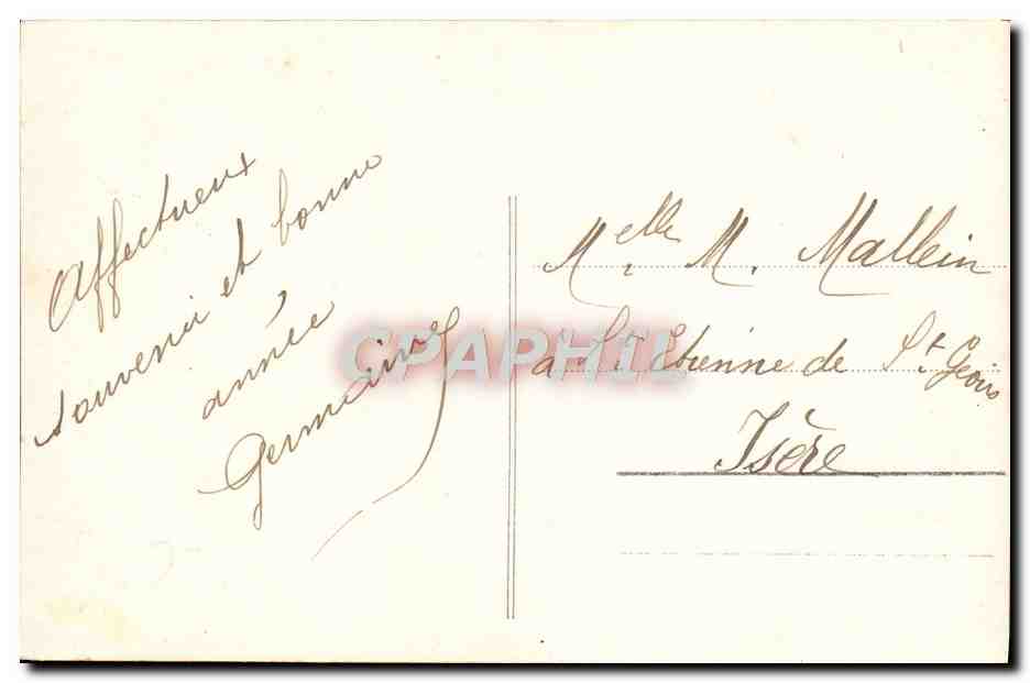 CPA Fantaisie Femme Bonne Annee — Verso