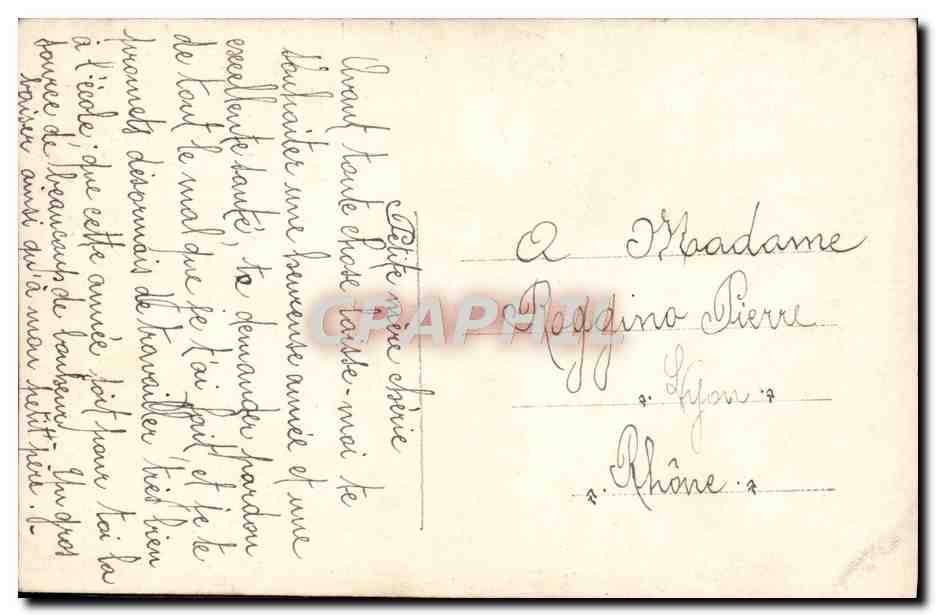 CPA Fantaisie Enfant Bonne Annee — Verso