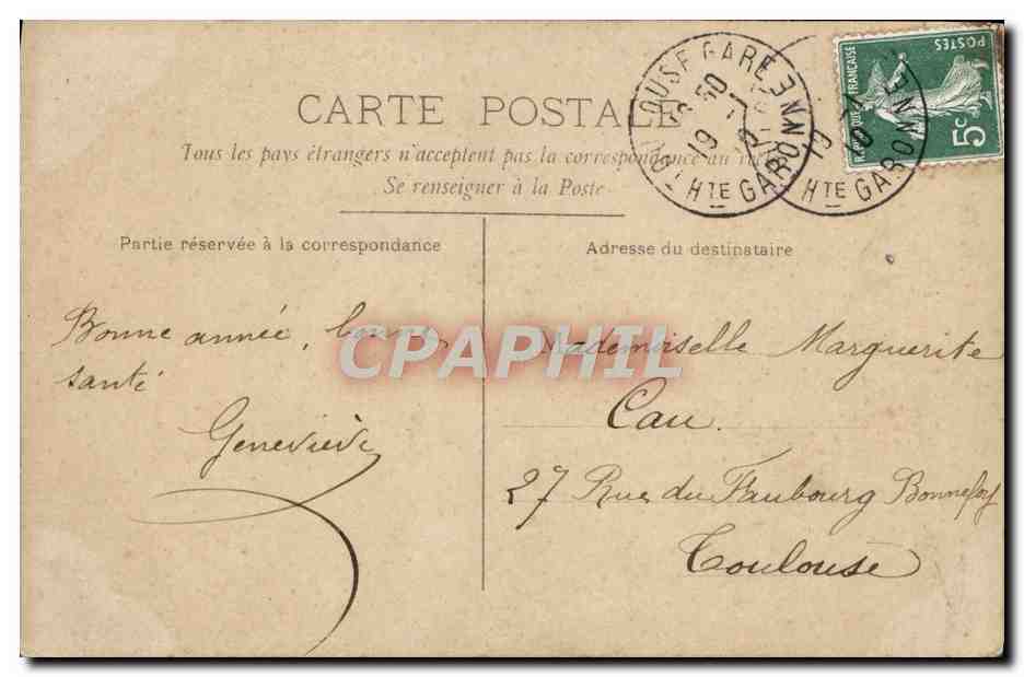 CPA Fantaisie Enfant Bonne Annee — Rückseite