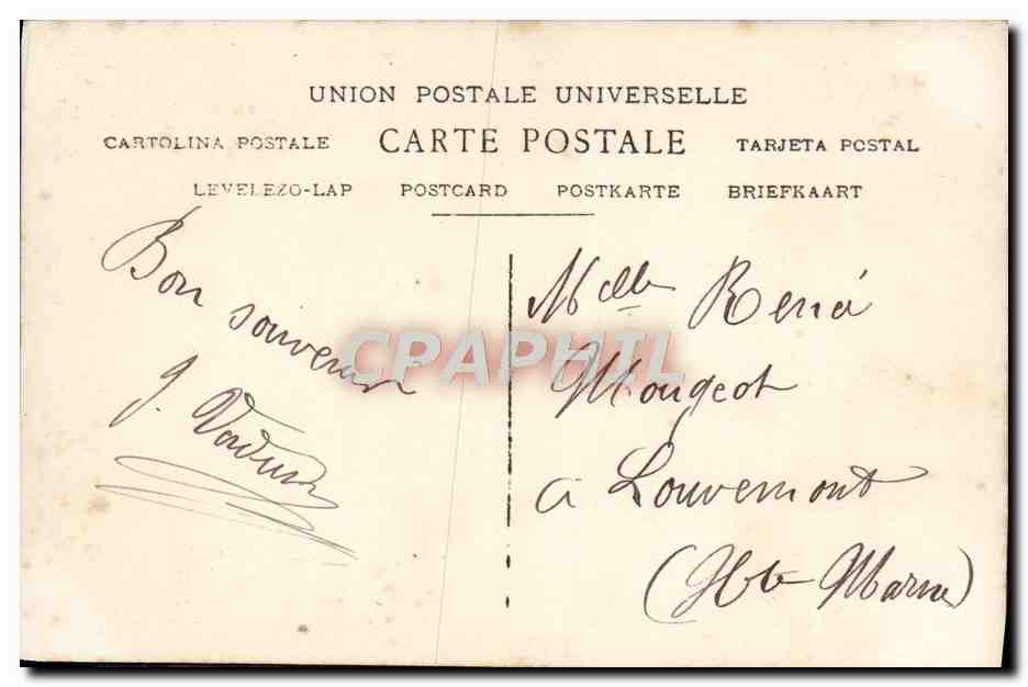 CPA Fantaisie Femme Le Reve aux Ailes Blanches — Verso