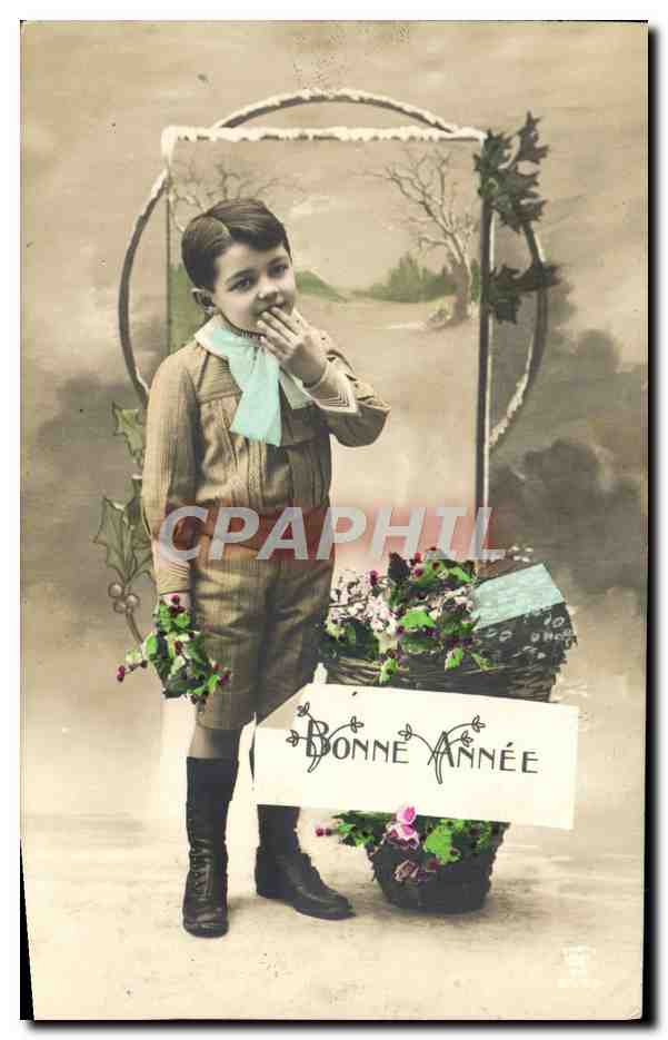 CPA Fantaisie Enfant Bonne Annee