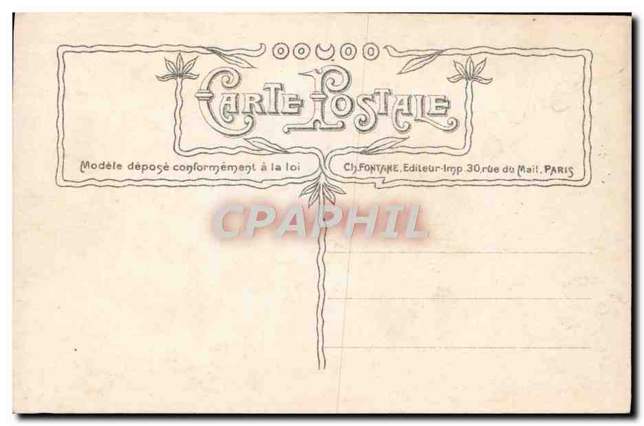 CPA Fantaisie Homme Poisson Peche  — Rückseite