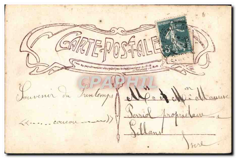 CPA Fantaisie Enfant Poisson  — Rückseite