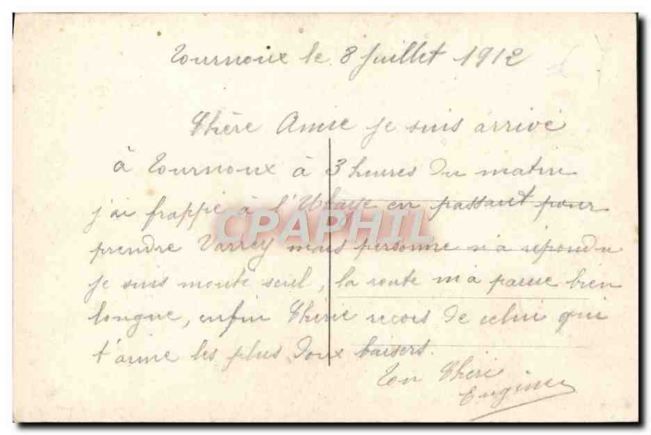Couple en intérieur — photo de studio — éditeur P.P. n° 719 — Verso