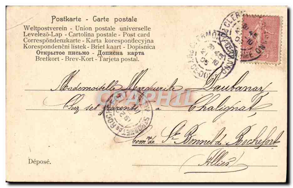 CPA Fantaisie Femme — Verso
