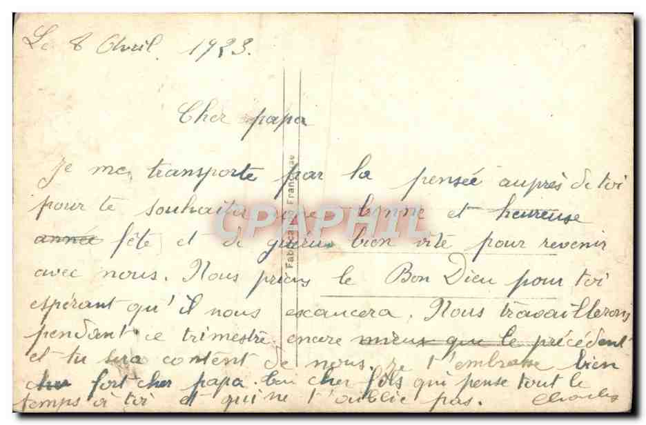 CPA Fantaisie Enfant — Rückseite