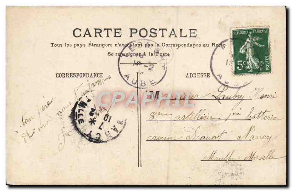 CPA Fantaisie Enfant — Rückseite