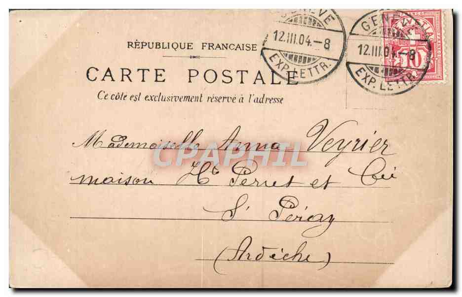 CPA Fantaisie Femme La chaise a porteurs  — Rückseite