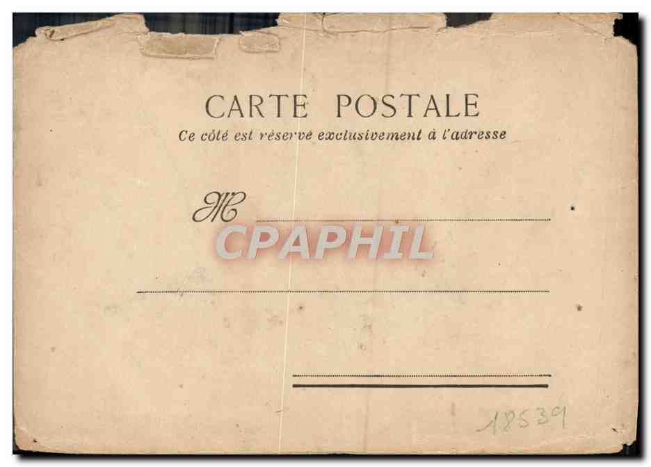 Tarjeta postal antigua Fantasía Soldados — Reverso