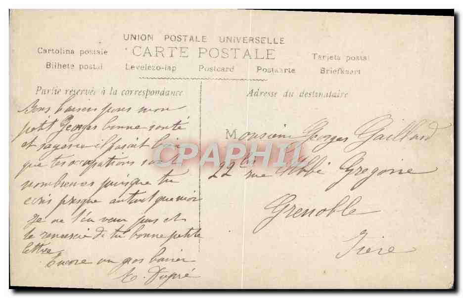 CPA Fantaisie Enfant — Verso