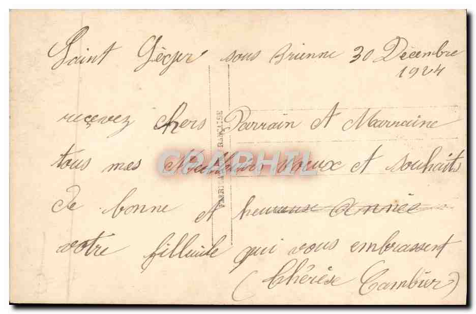 CPA Fantaisie Bonne annee — Rückseite