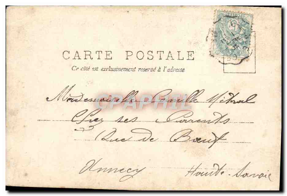 CPA Fantaisie Femme Endormie — Rückseite