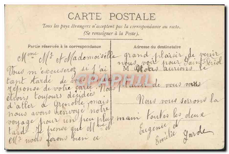 CPA Fantaisie Femme — Verso