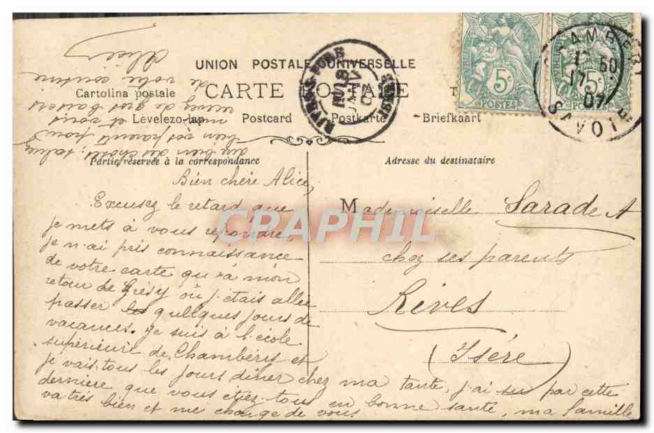 CPA Fantaisie Enfant — Rückseite