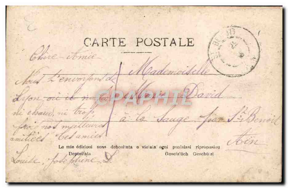 CPA Fantaisie Vierge Joyeux Noel Anges  — Rückseite