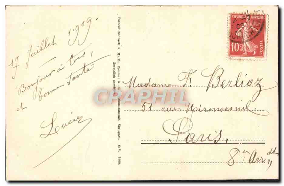 CPA Fantaisie Fleurs — Rückseite