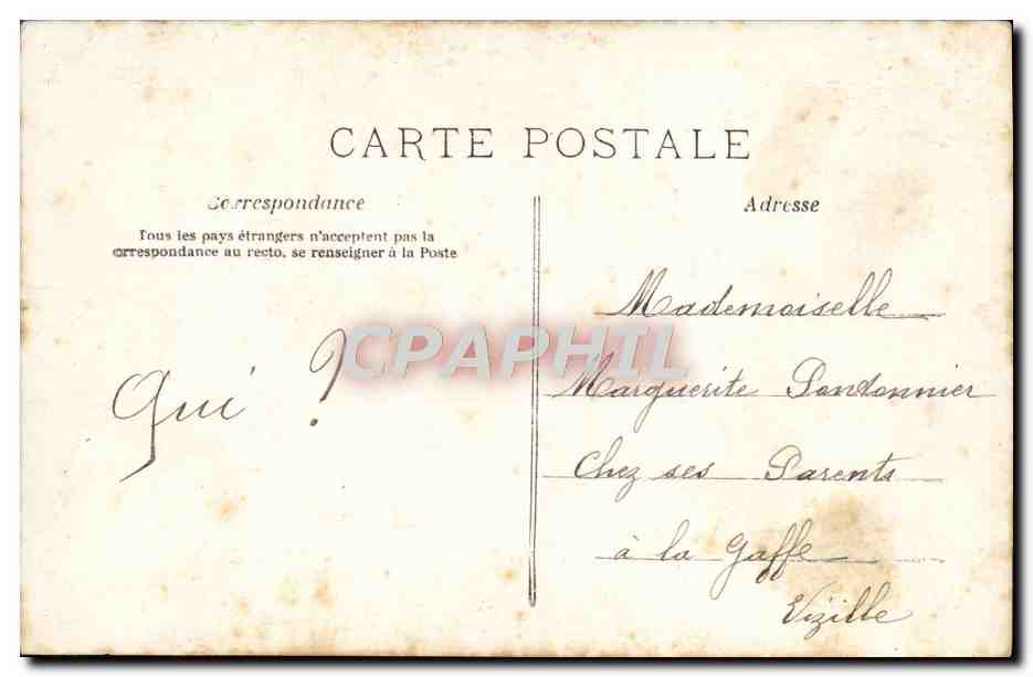 CPA Fantaisie Femme 1er aVril Poissons Marin Peche Pecheur  — Verso