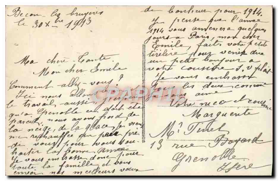 CPA Fantaisie Femme — Rückseite