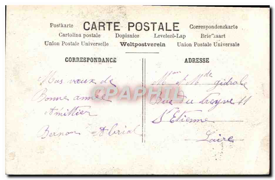 Femme et enfant avec bouquet — Bonne Année — Paris, n°433 — Reverso