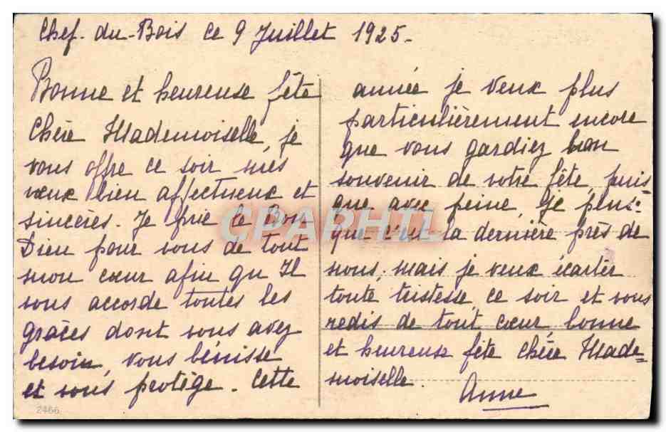 CPA Fantaisie Fleurs Roses — Verso