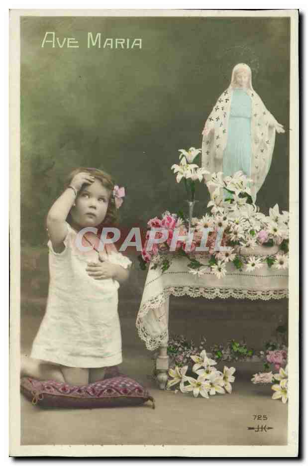 CPA Fantaisie Enfant Ave Maria