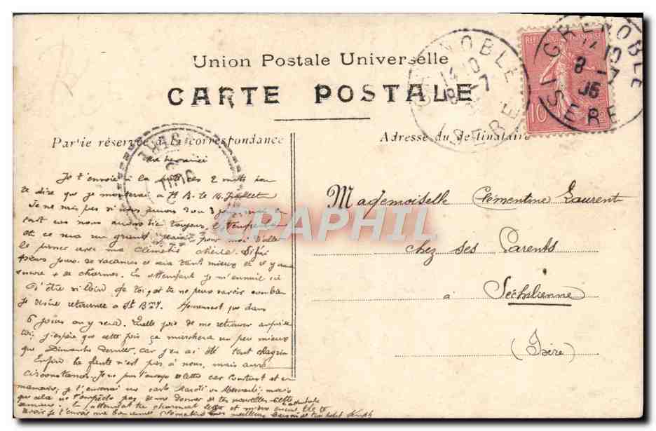 CPA Bonne Annee Femme — Rückseite