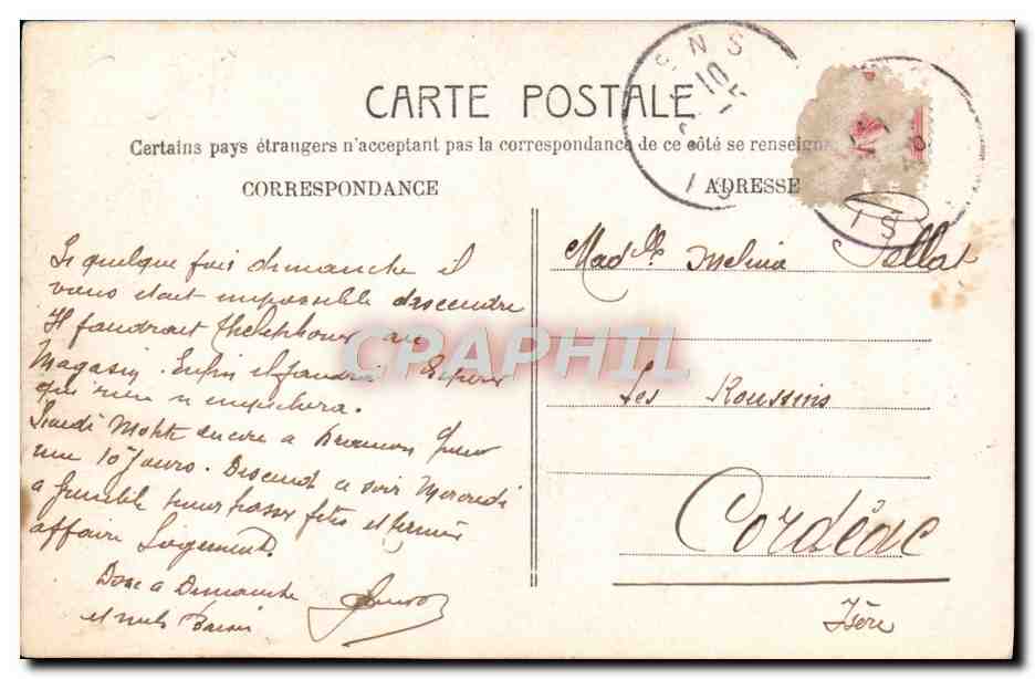 Jeune femme en voile — avec lys — Stebbing.Ph. F.K. n°178 — Achterkant