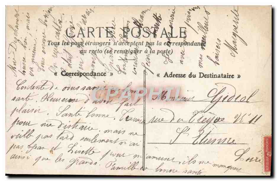 CPA Fantaisie Enfant Poisson  — Verso