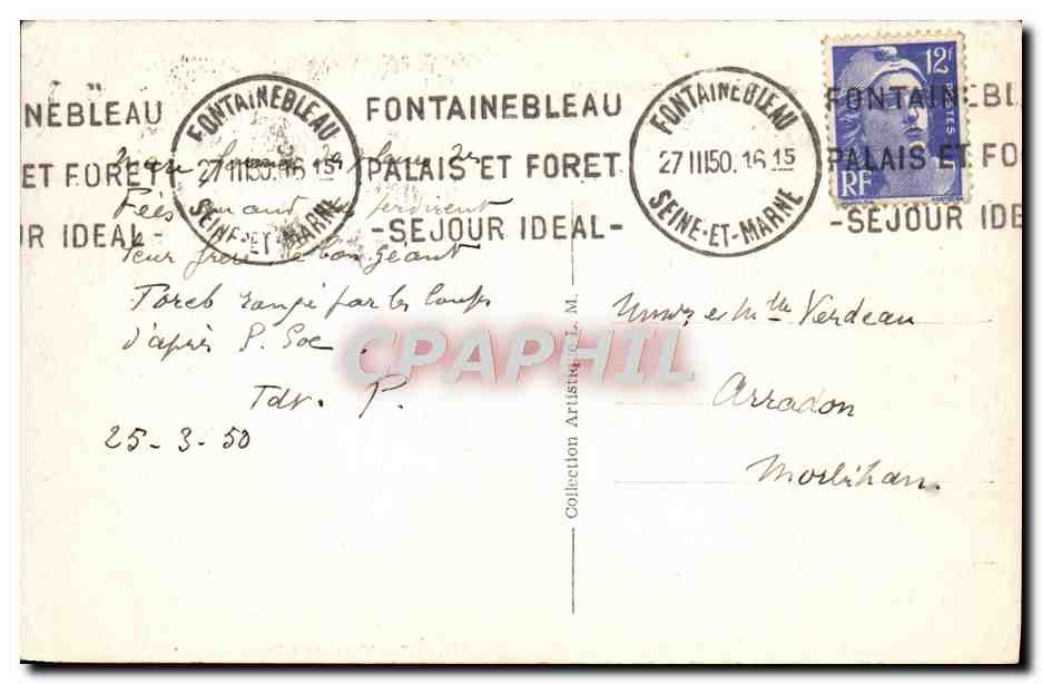 Foresta di Fontainebleau — La Mare aux Fées — n°114 — Verso