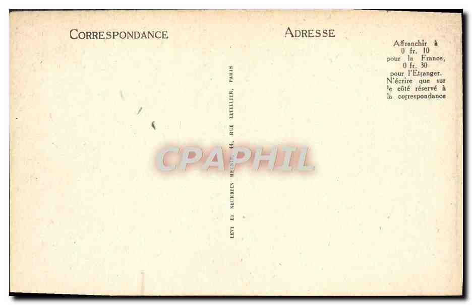 Château de Cheverny — Le Parc — éditeur Neurdein & Cie, n° 138 — Verso
