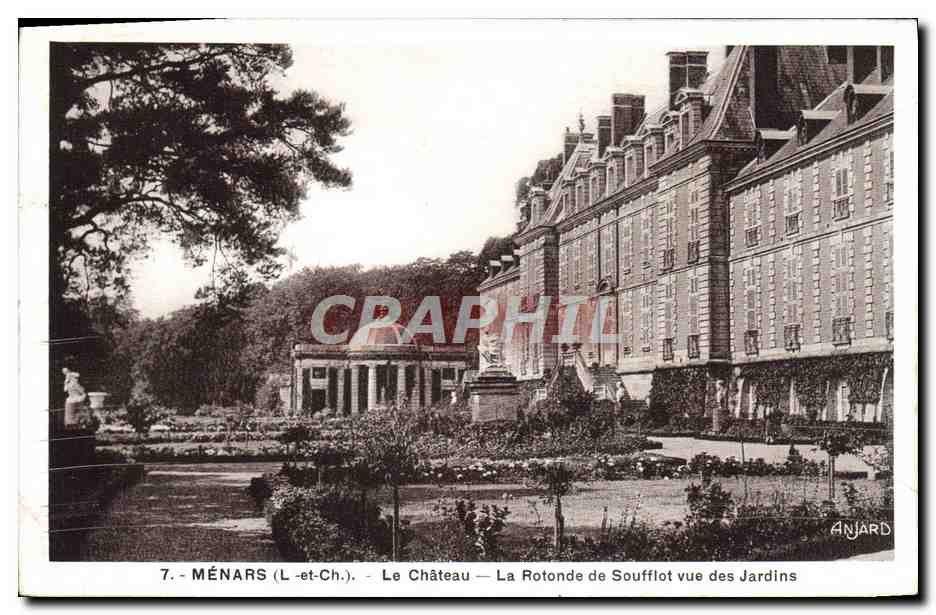 Ménars (L-et-Ch.) — Le Château — La Rotonde de Soufflot vue des Jardins — Anjard