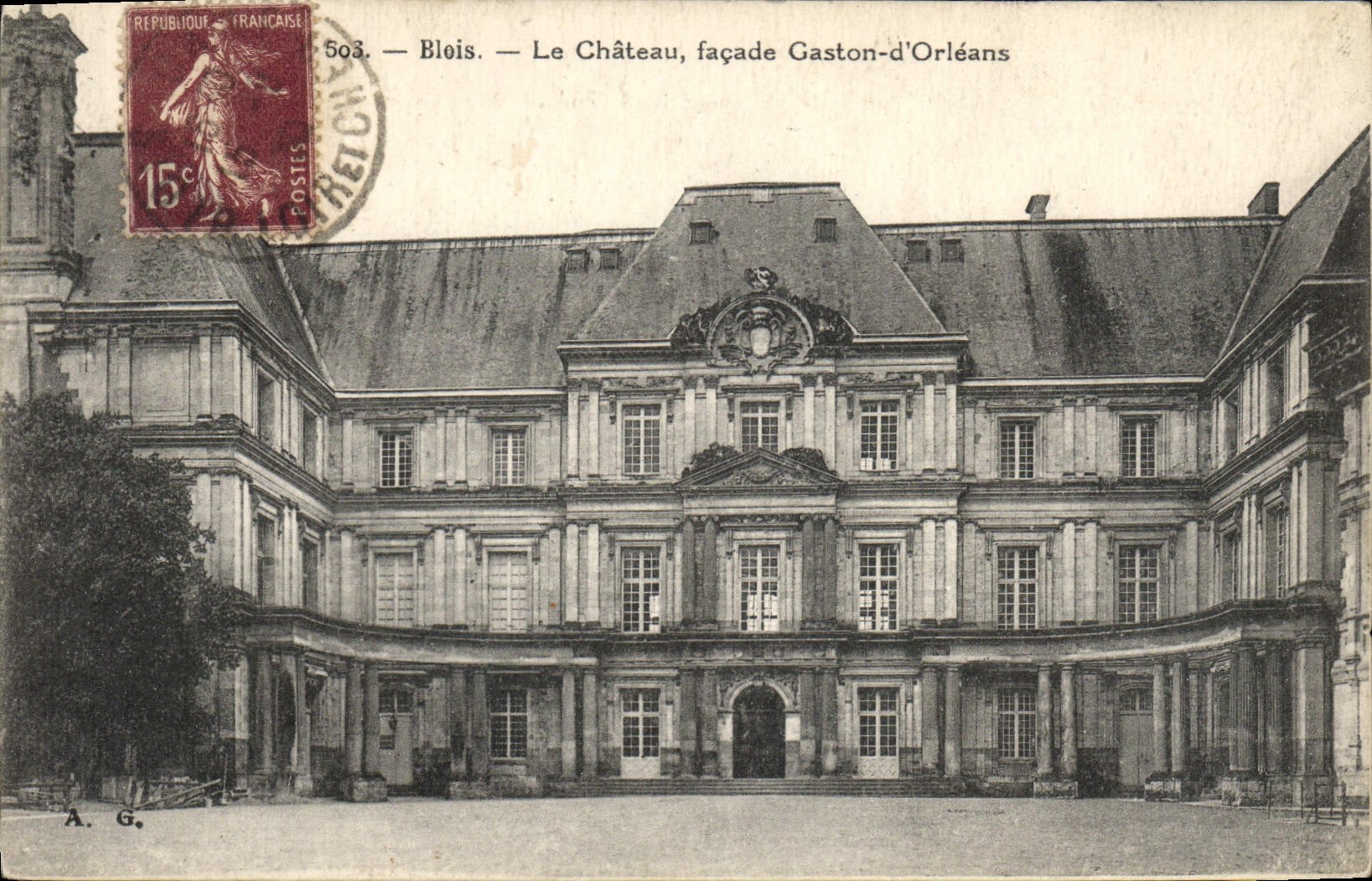 CPA Blois Le Chateau Facade Gaston d'Orleans
