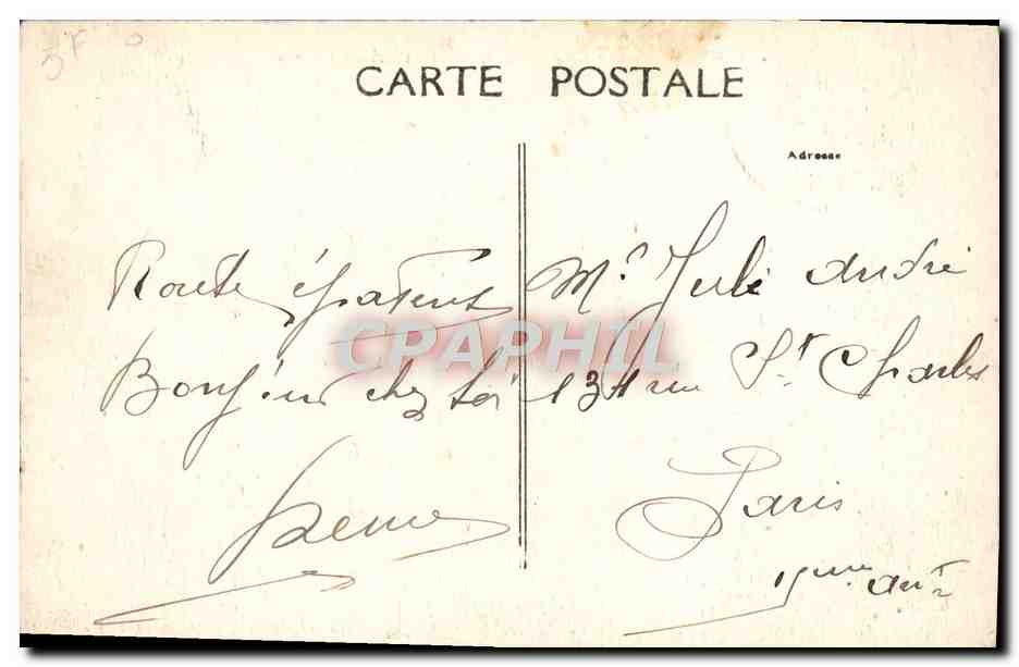CPA Blois Le Chateau Facade Gaston d'Orleans — Verso