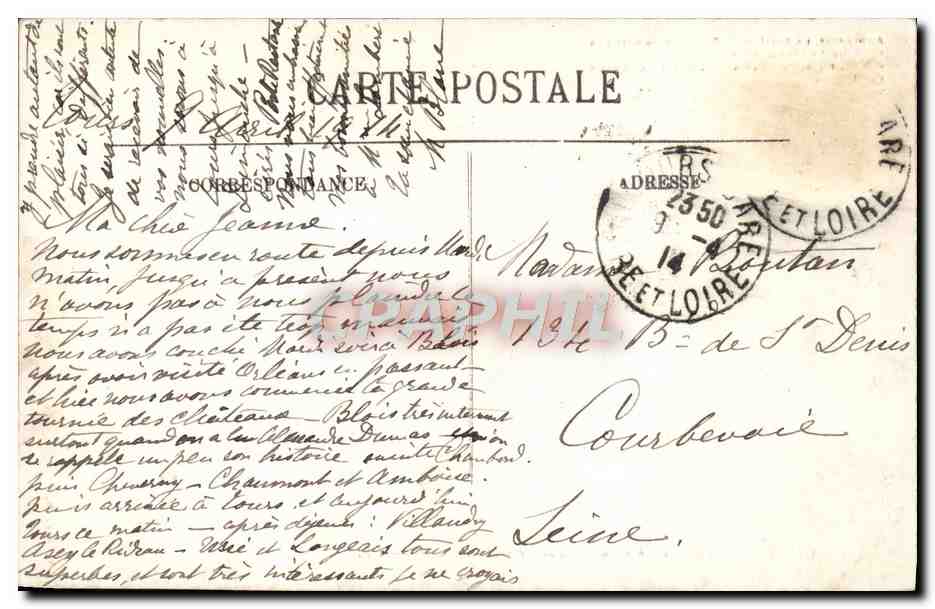 CPA Chambord Le Chateau Facade septentrionale  — Verso