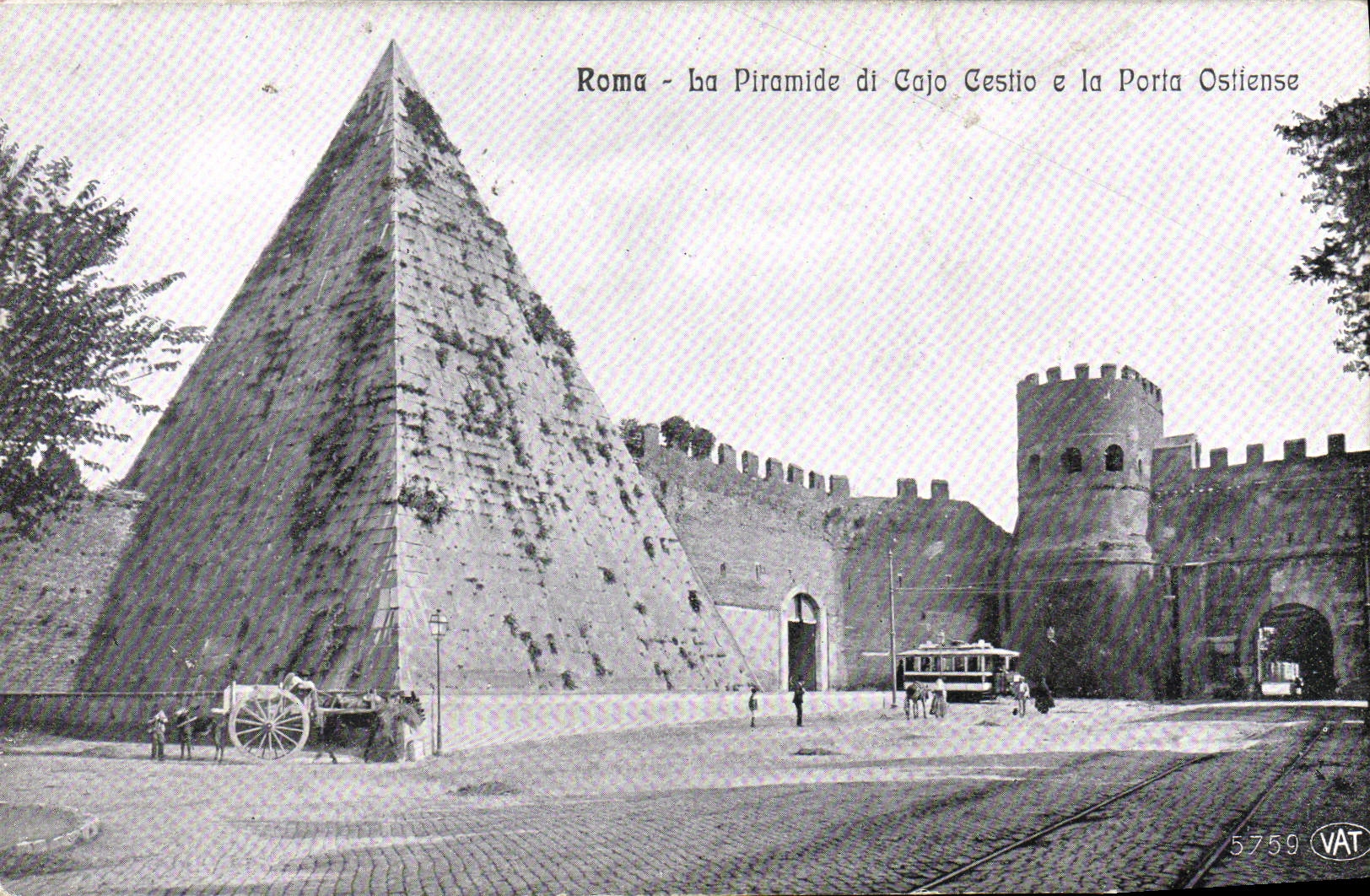 CPA Roma La Piramide di Cajo Cestio e la Porta Ostiense