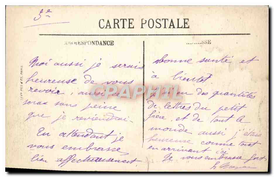 CPA Blois Le Chateau La Facade Francois 1er — Verso