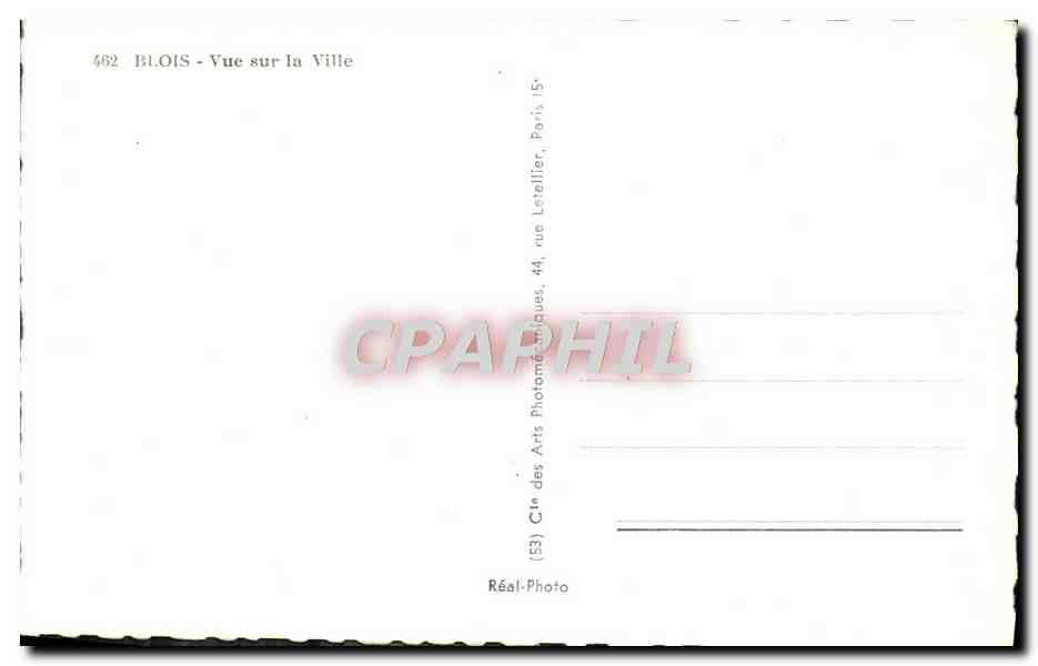 CPM Blois Vue Sur la Ville — Verso