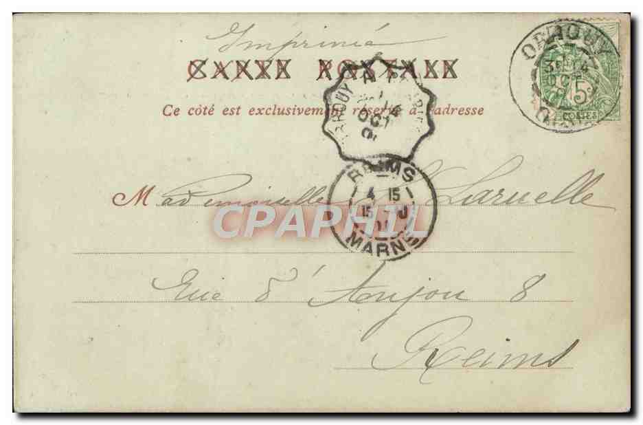 CPA Chateau de Pierrefonds Cour d'Honneur Le Beffroi — Rückseite