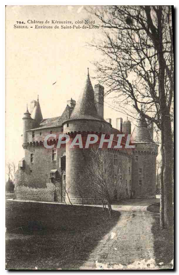 CPA Chateau de Kerouzere Cote Nord Sibiril Environs de Saint Pol de Leon 