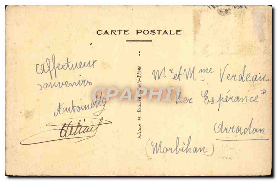 Palazzo di Fontainebleau — Il Battistero — Edizione H. Bernard (Morbihan) — Verso