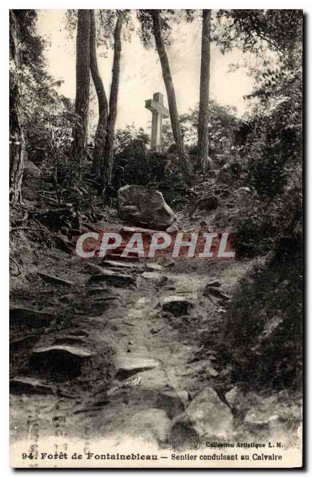 Forest of Fontainebleau — Path leading to the Calvaire — Collection Artistique L. M. n°94