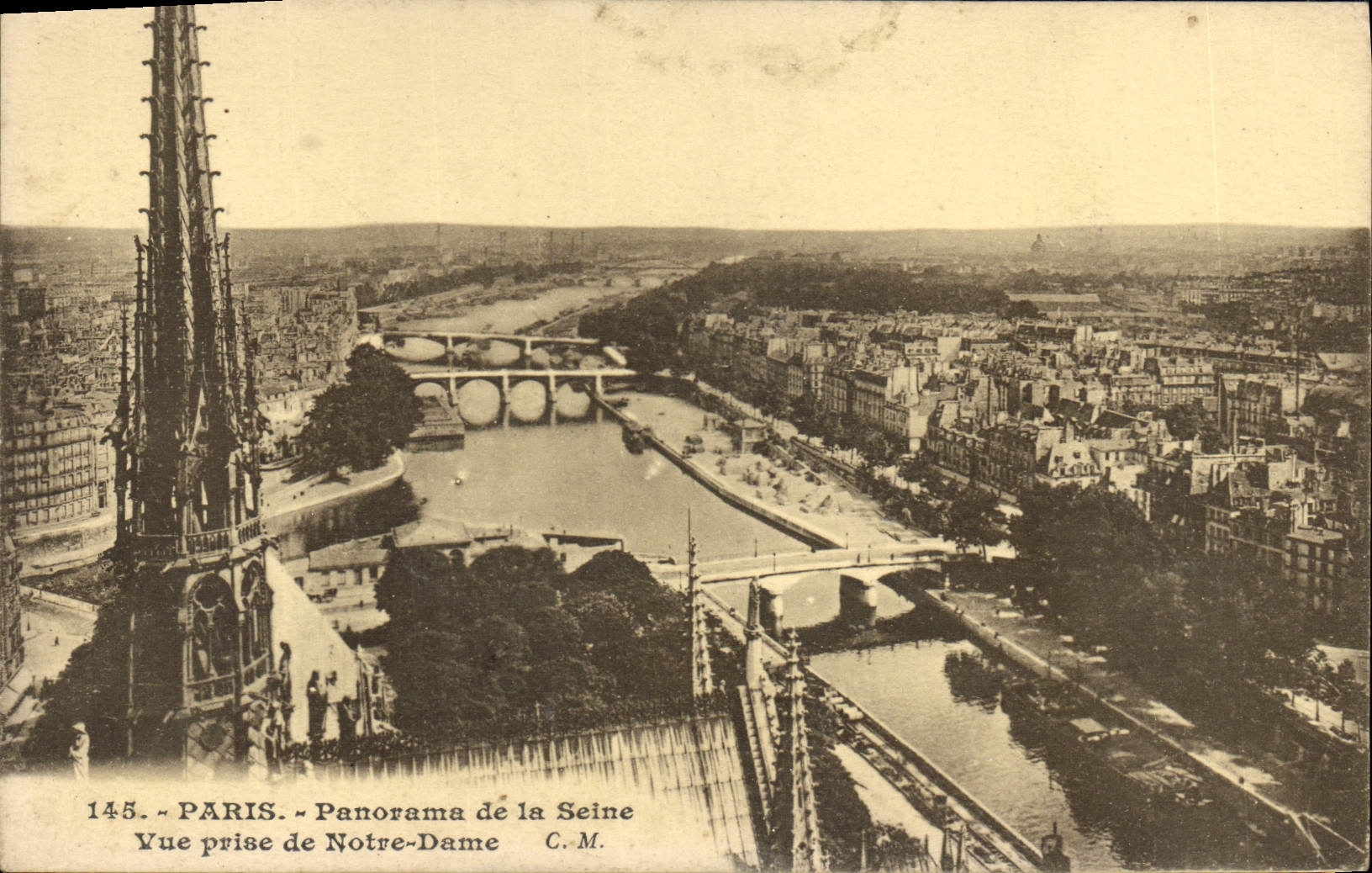 CPA Paris Panorama de la Seine Vue Prise de Notre Dame