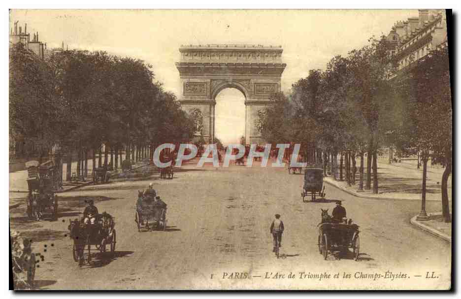 Paris — L'Arc de Triomphe et les Champs-Élysées — LL.