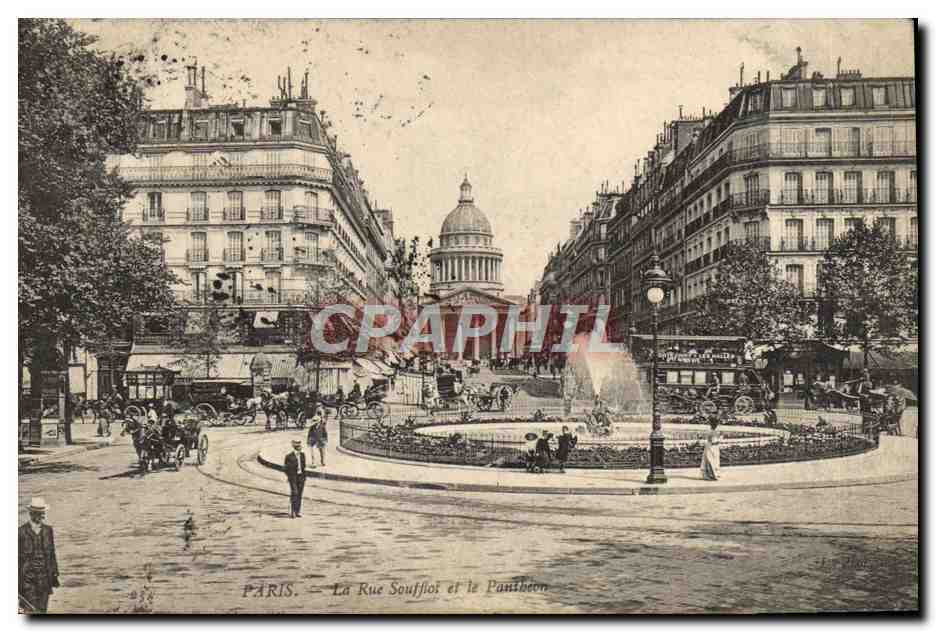 CPA Paris La Rue Souffiot et le Pantheon