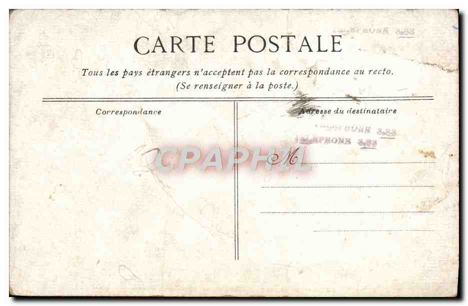 CPA Paris Le Conseil D'Etat Place Du Palais Royal — Rückseite