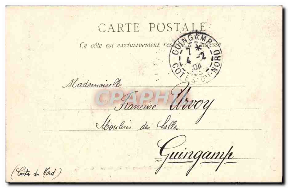 CPA Bois de Boulogne Chateau de Bagatelle — Rückseite