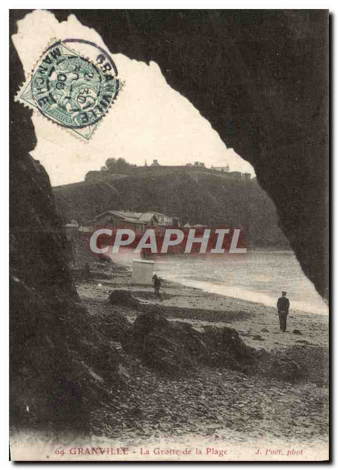Granville - Die Höhle am Strand — J. Puet phot.