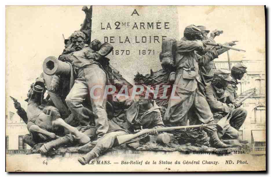 CPA Le Mans Bas Relief De La Statue du General Chanzy Militaria 