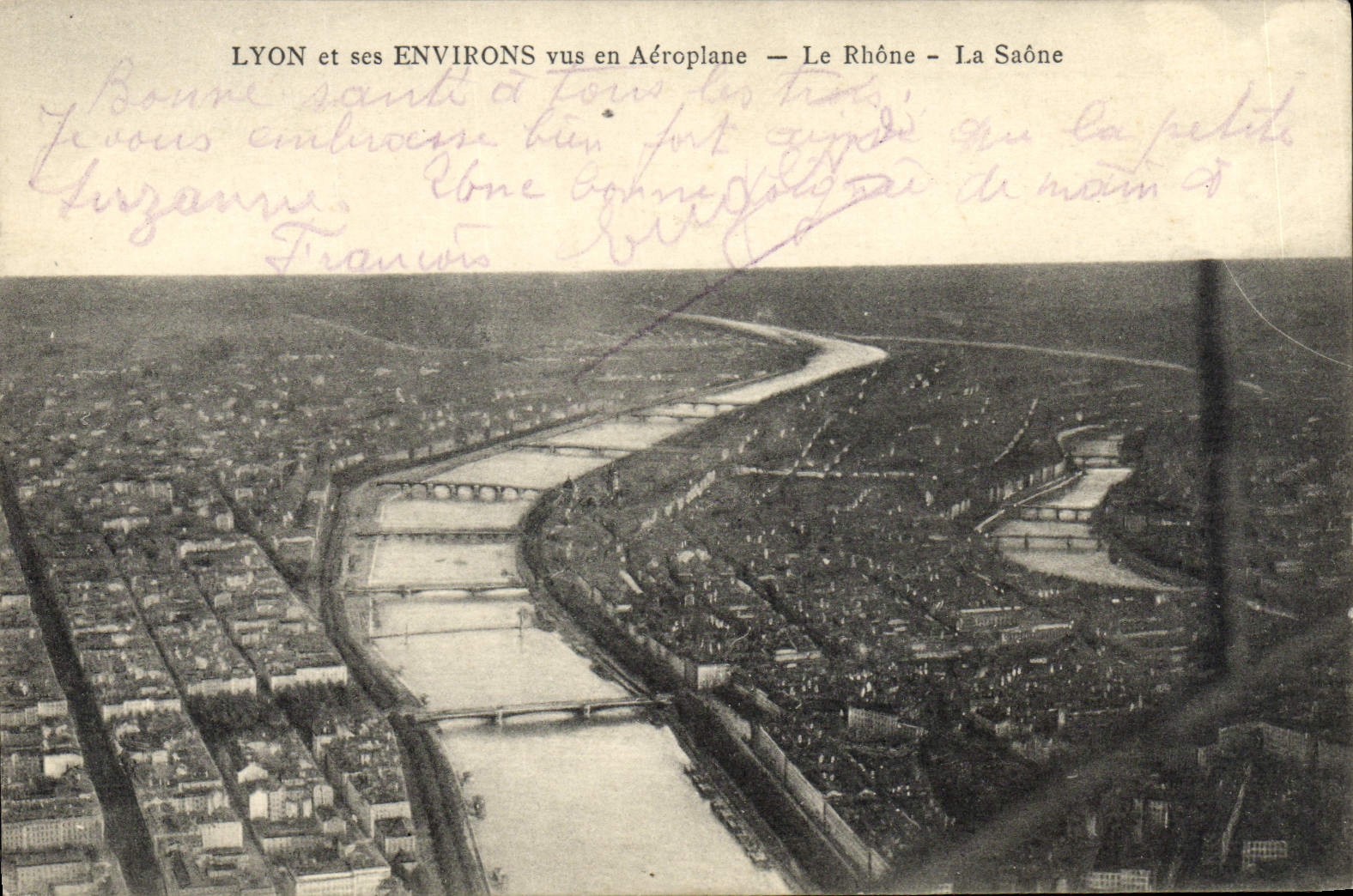 LYON und seine UMLANDGEBIETE aus der Luft gesehen — Der Rhône — Die Saône